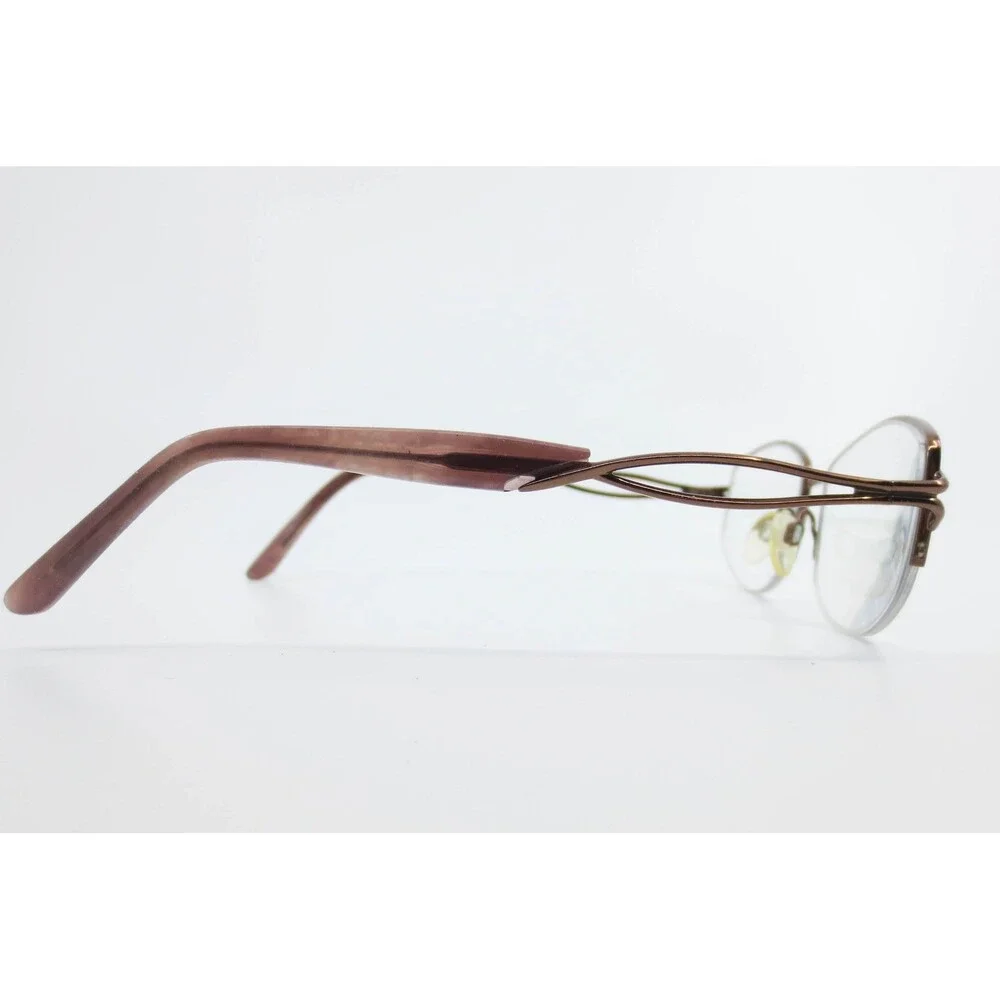 Sophia Loren M210 Zyloware Brown Semi Rimless Eyeglasses Frames 52-17-135